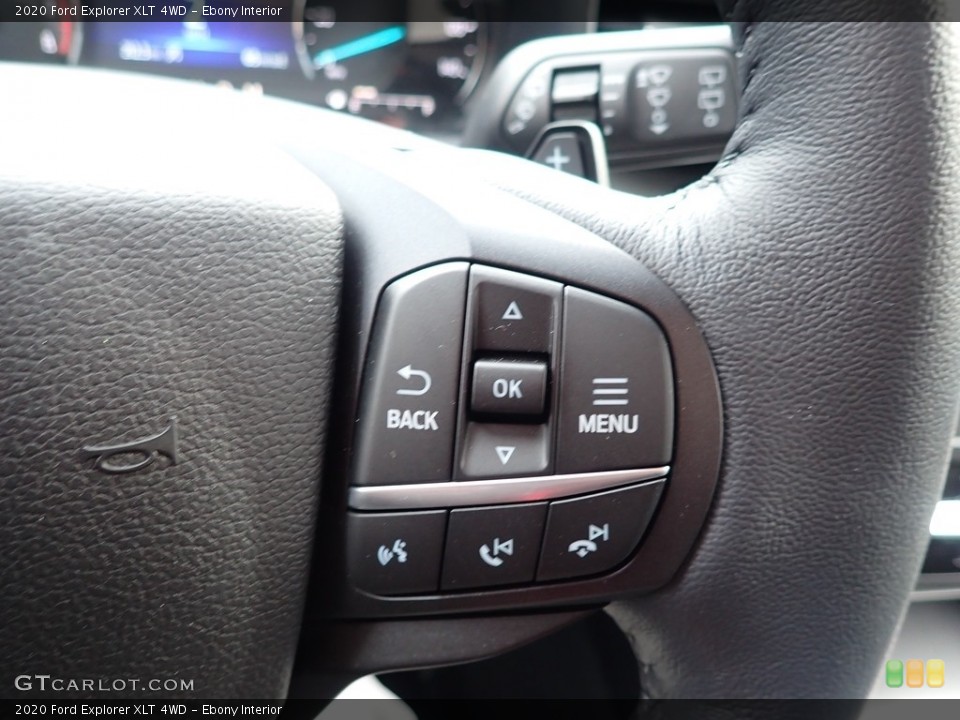 Ebony Interior Steering Wheel for the 2020 Ford Explorer XLT 4WD #136945554