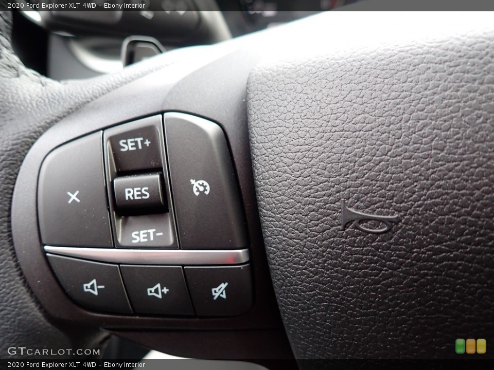 Ebony Interior Steering Wheel for the 2020 Ford Explorer XLT 4WD #136945583