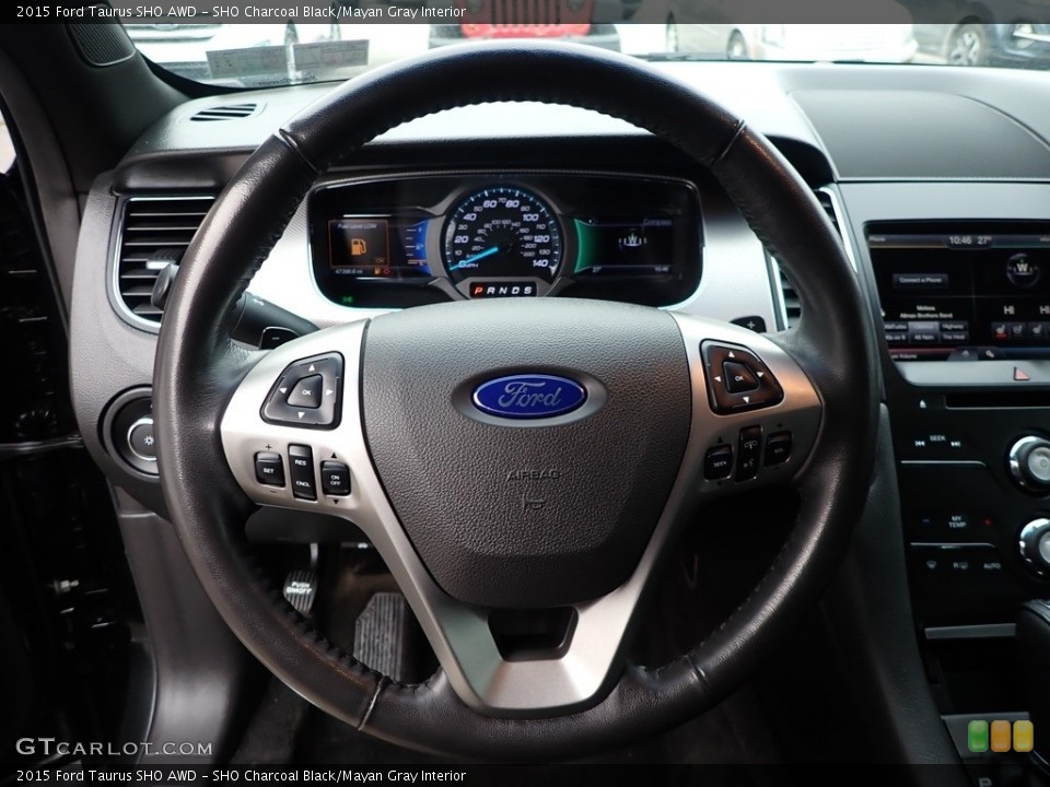SHO Charcoal Black/Mayan Gray Interior Steering Wheel for the 2015 Ford Taurus SHO AWD #136953162