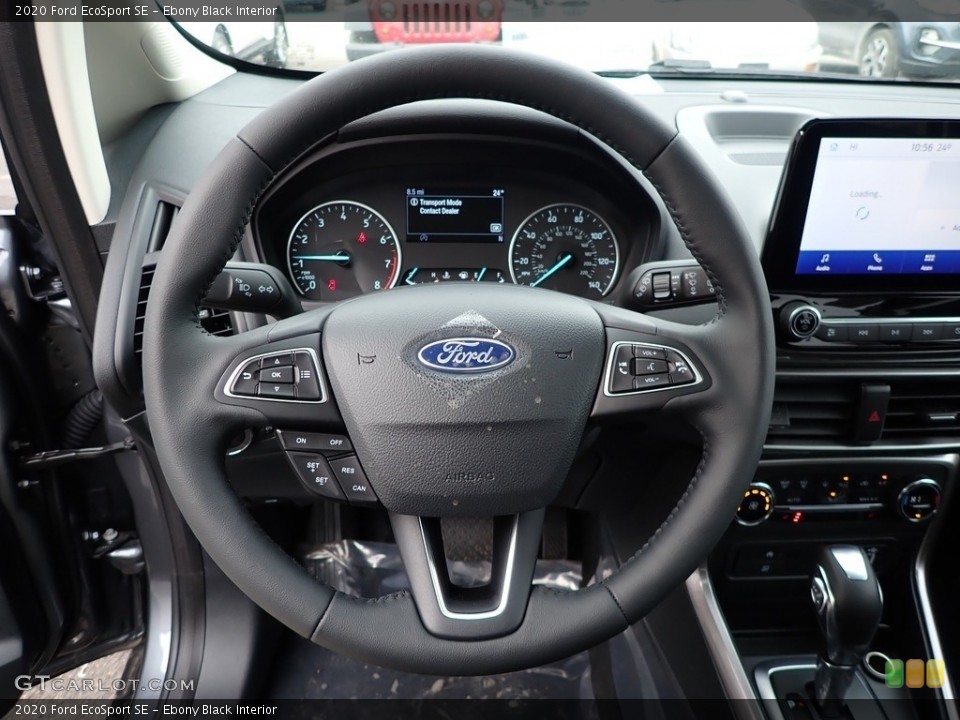 Ebony Black Interior Steering Wheel for the 2020 Ford EcoSport SE #136954119