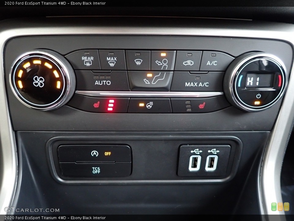 Ebony Black Interior Controls for the 2020 Ford EcoSport Titanium 4WD #136954434