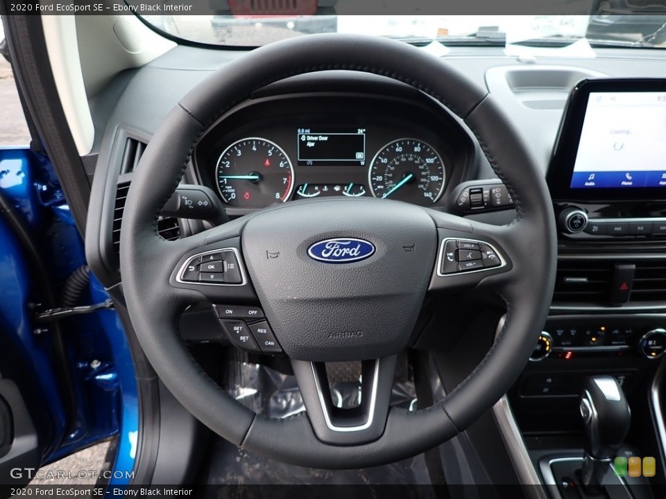 Ebony Black Interior Steering Wheel for the 2020 Ford EcoSport SE #136954638