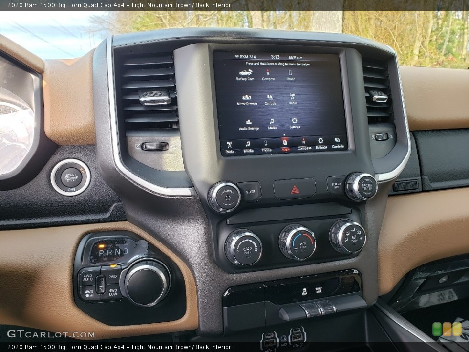 Light Mountain Brown/Black Interior Controls for the 2020 Ram 1500 Big Horn Quad Cab 4x4 #136955217
