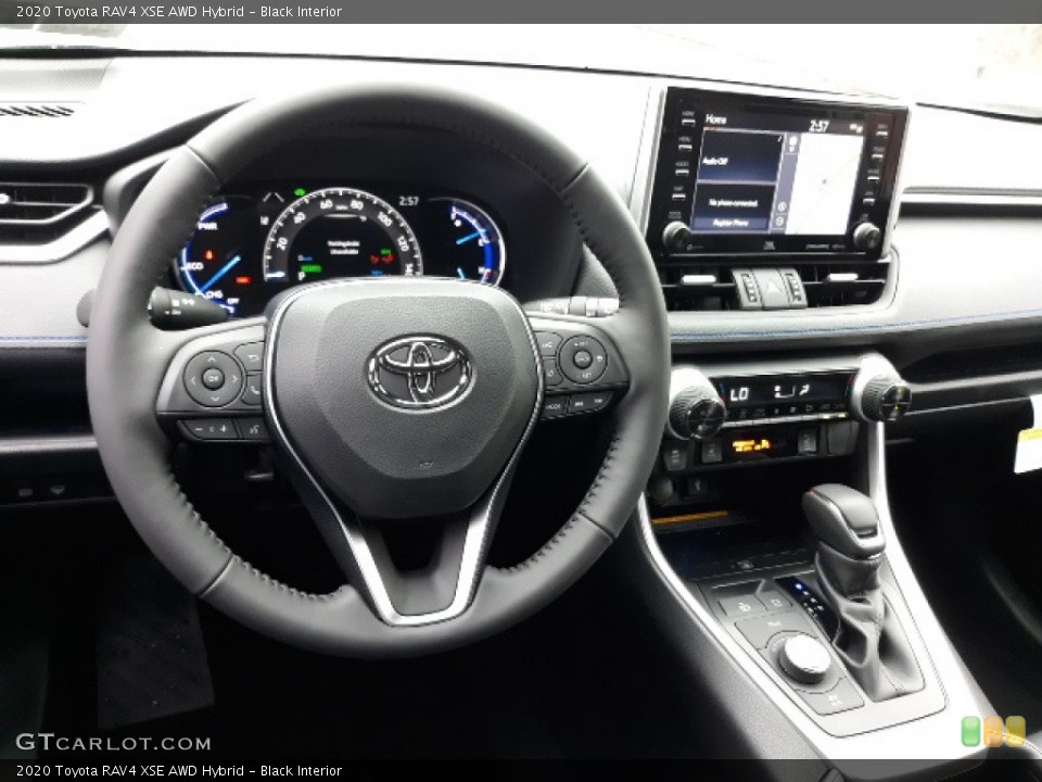 Black Interior Dashboard for the 2020 Toyota RAV4 XSE AWD Hybrid #136959195