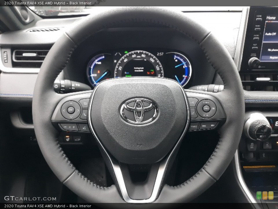 Black Interior Steering Wheel for the 2020 Toyota RAV4 XSE AWD Hybrid #136959219