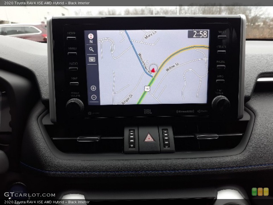 Black Interior Navigation for the 2020 Toyota RAV4 XSE AWD Hybrid #136959384