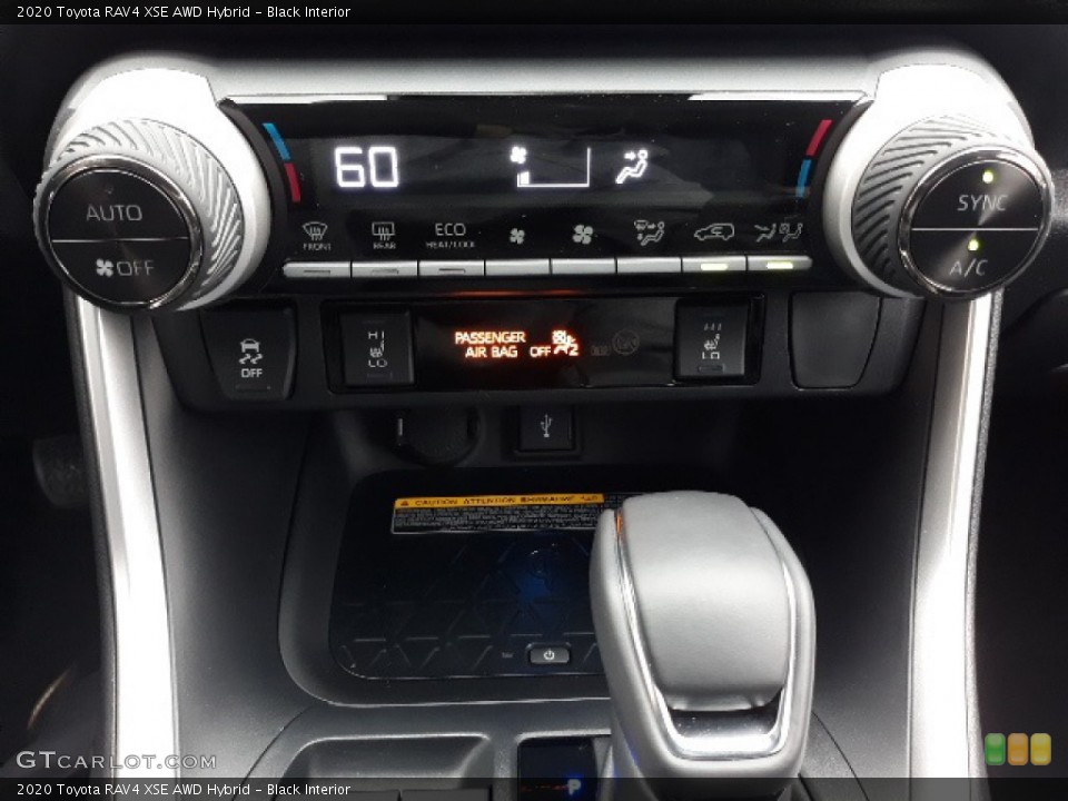 Black Interior Controls for the 2020 Toyota RAV4 XSE AWD Hybrid #136959432