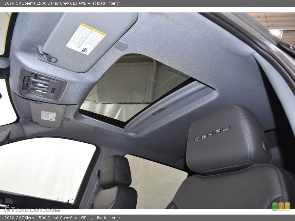 Jet Black Interior Sunroof for the 2020 GMC Sierra 1500 Denali Crew Cab 4WD #136961280