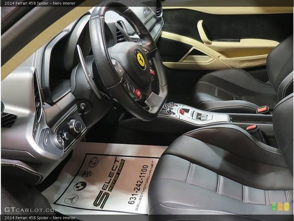 Nero Interior Front Seat for the 2014 Ferrari 458 Spider #136963422