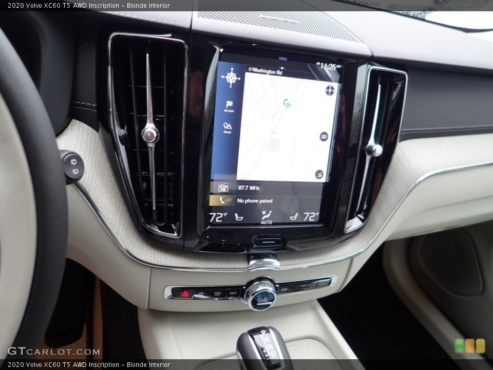Blonde Interior Controls for the 2020 Volvo XC60 T5 AWD Inscription #136963527