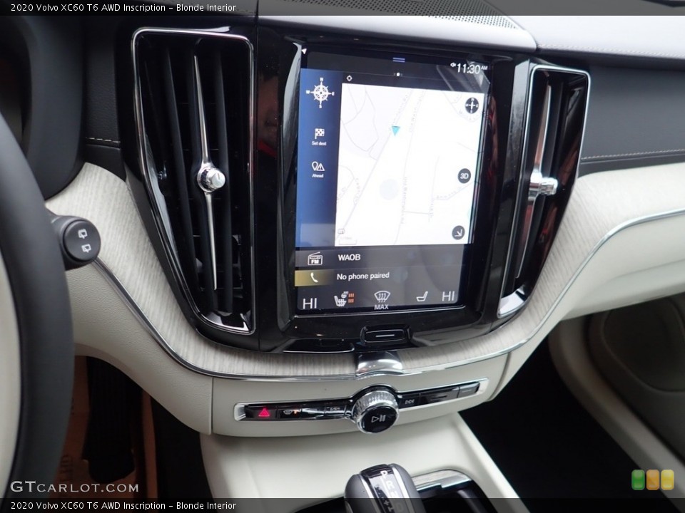 Blonde Interior Controls for the 2020 Volvo XC60 T6 AWD Inscription #136964334