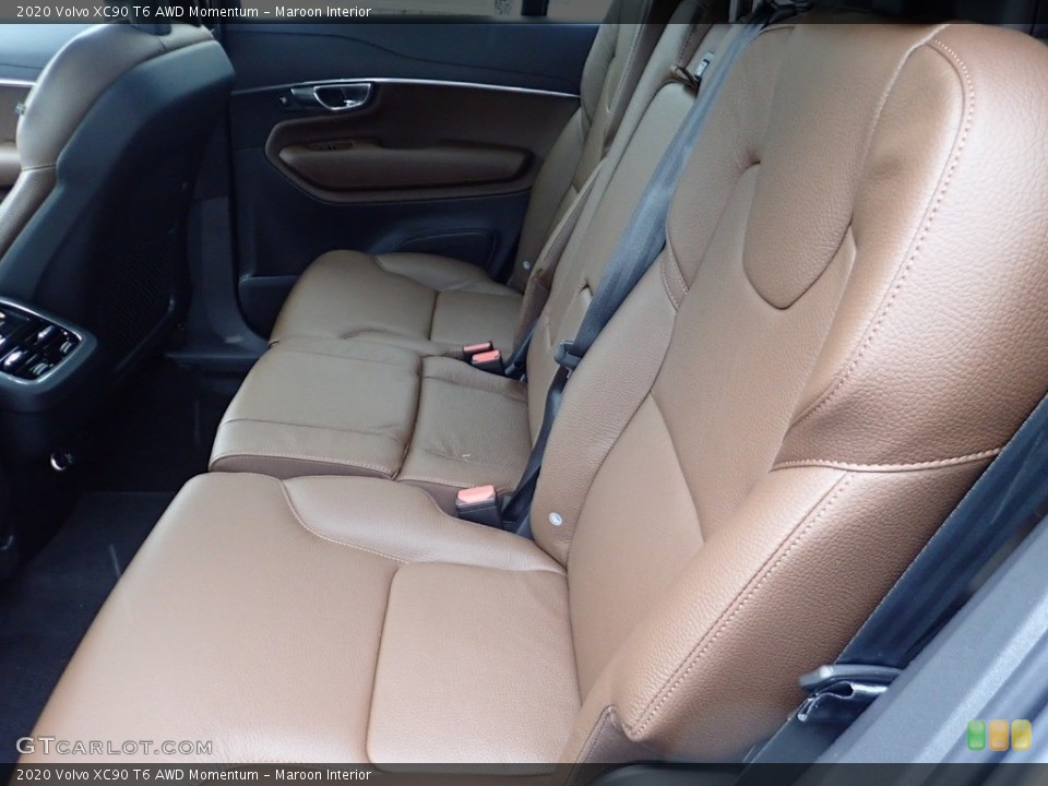Maroon Interior Rear Seat for the 2020 Volvo XC90 T6 AWD Momentum #136964595