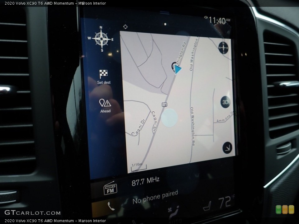 Maroon Interior Navigation for the 2020 Volvo XC90 T6 AWD Momentum #136964727