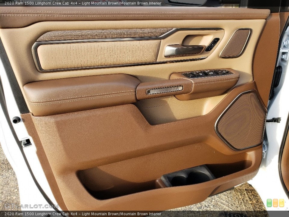 Light Mountain Brown/Mountain Brown Interior Door Panel for the 2020 Ram 1500 Longhorn Crew Cab 4x4 #136967730