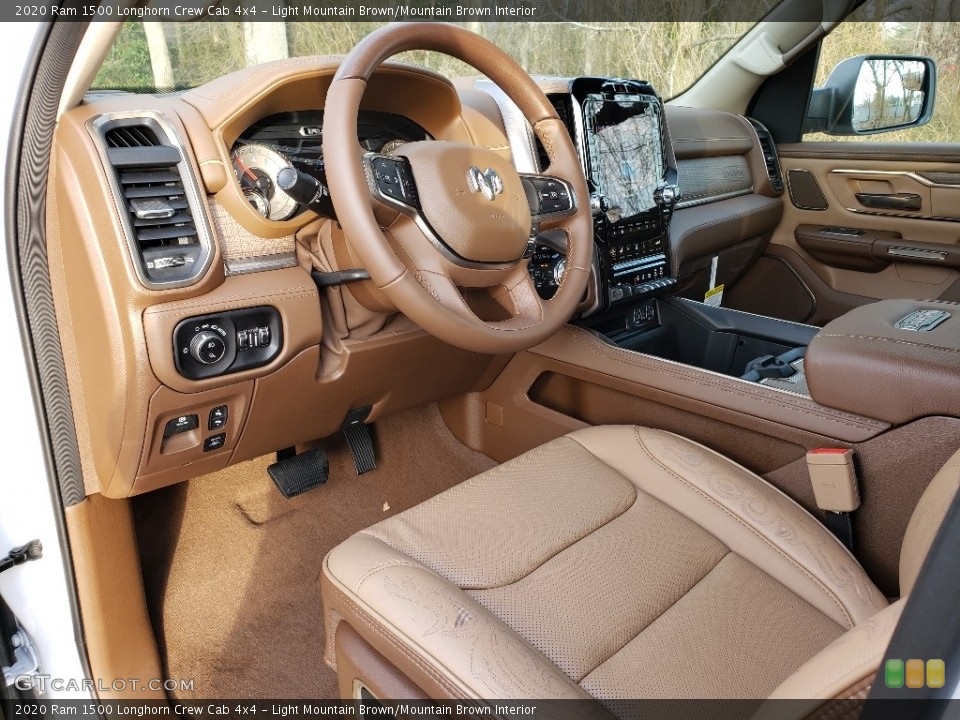 Light Mountain Brown/Mountain Brown Interior Photo for the 2020 Ram 1500 Longhorn Crew Cab 4x4 #136967755