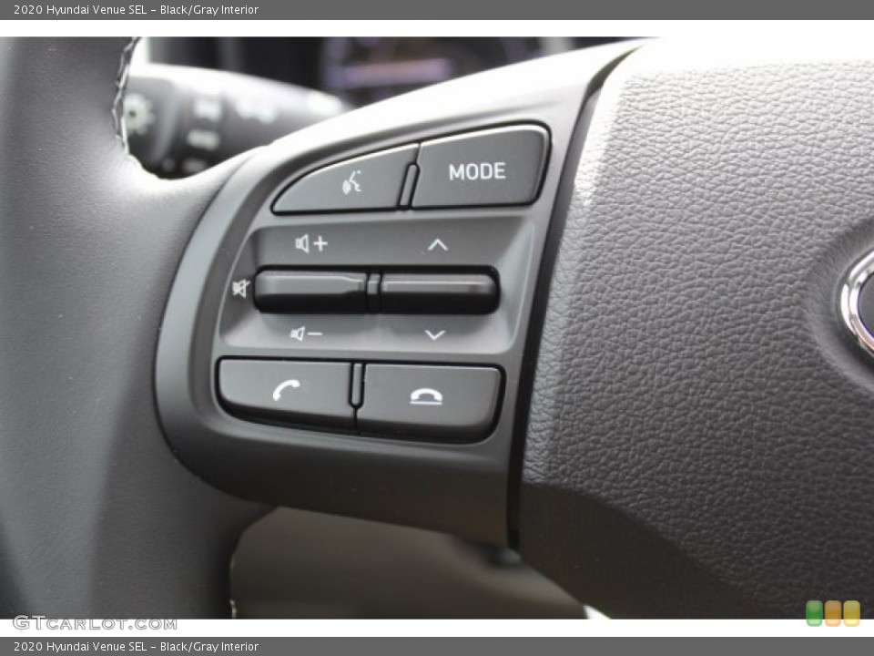 Black/Gray Interior Steering Wheel for the 2020 Hyundai Venue SEL #136967901