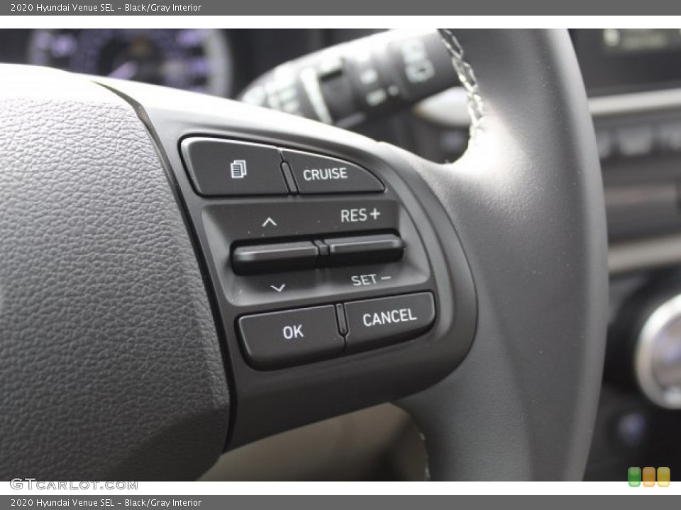 Black/Gray Interior Steering Wheel for the 2020 Hyundai Venue SEL #136967919