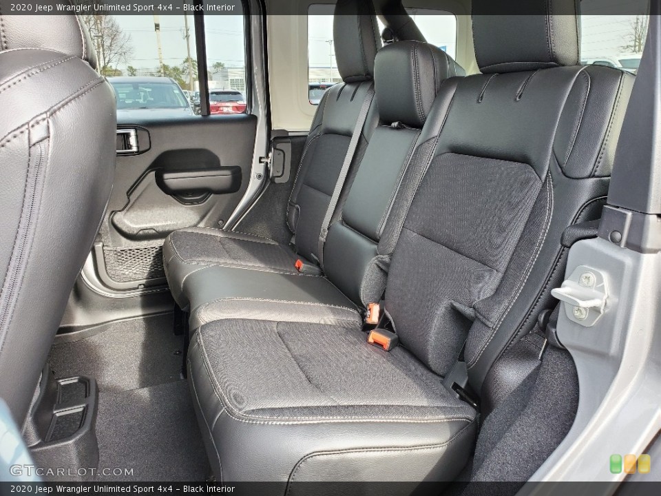 Black Interior Rear Seat for the 2020 Jeep Wrangler Unlimited Sport 4x4 #136968720