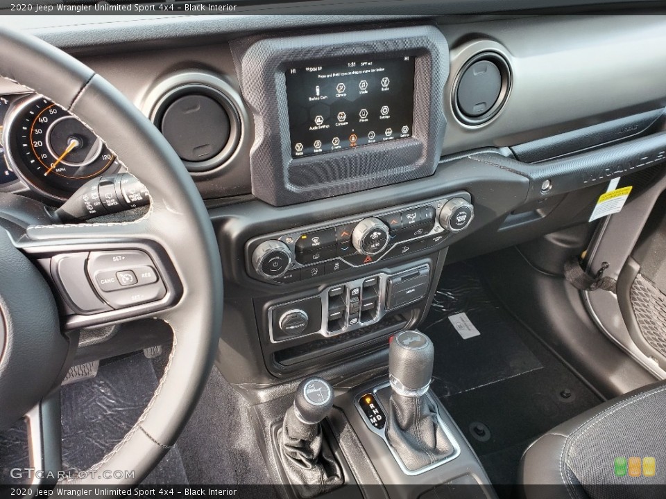Black Interior Controls for the 2020 Jeep Wrangler Unlimited Sport 4x4 #136968819