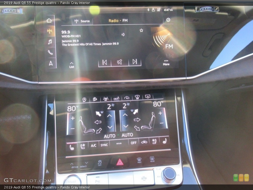 Pando Gray Interior Controls for the 2019 Audi Q8 55 Prestige quattro #136970106