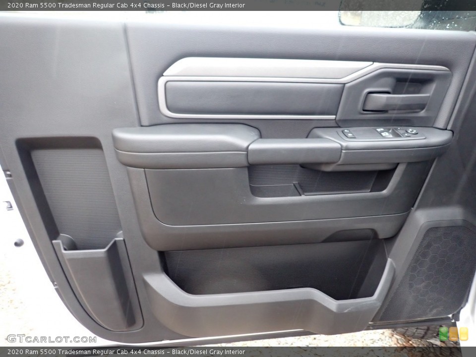 Black/Diesel Gray Interior Door Panel for the 2020 Ram 5500 Tradesman Regular Cab 4x4 Chassis #136971291