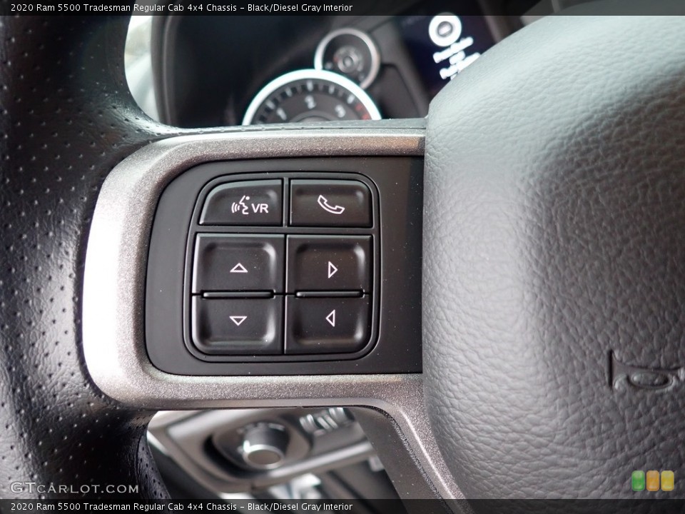 Black/Diesel Gray Interior Steering Wheel for the 2020 Ram 5500 Tradesman Regular Cab 4x4 Chassis #136971342