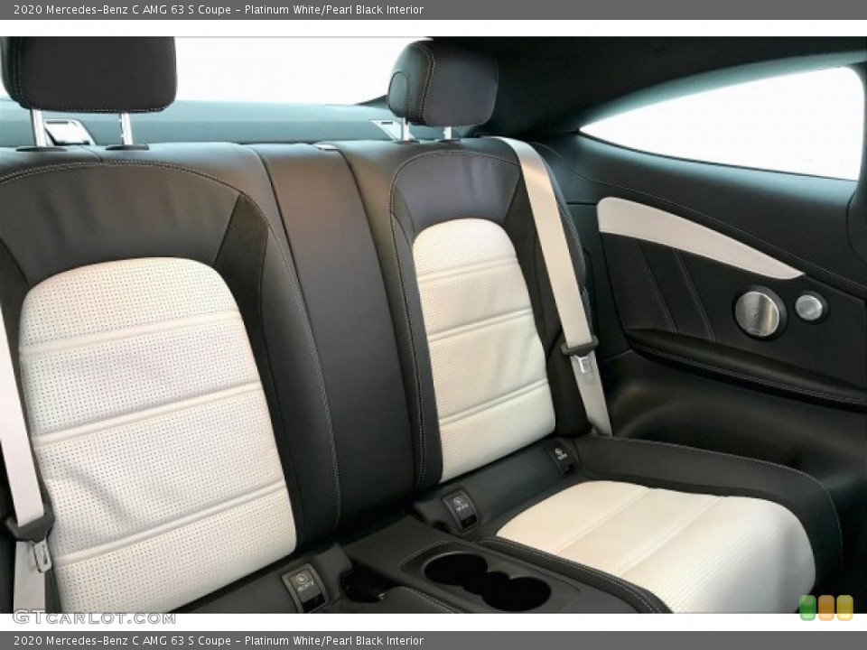 Platinum White/Pearl Black Interior Rear Seat for the 2020 Mercedes-Benz C AMG 63 S Coupe #136974835