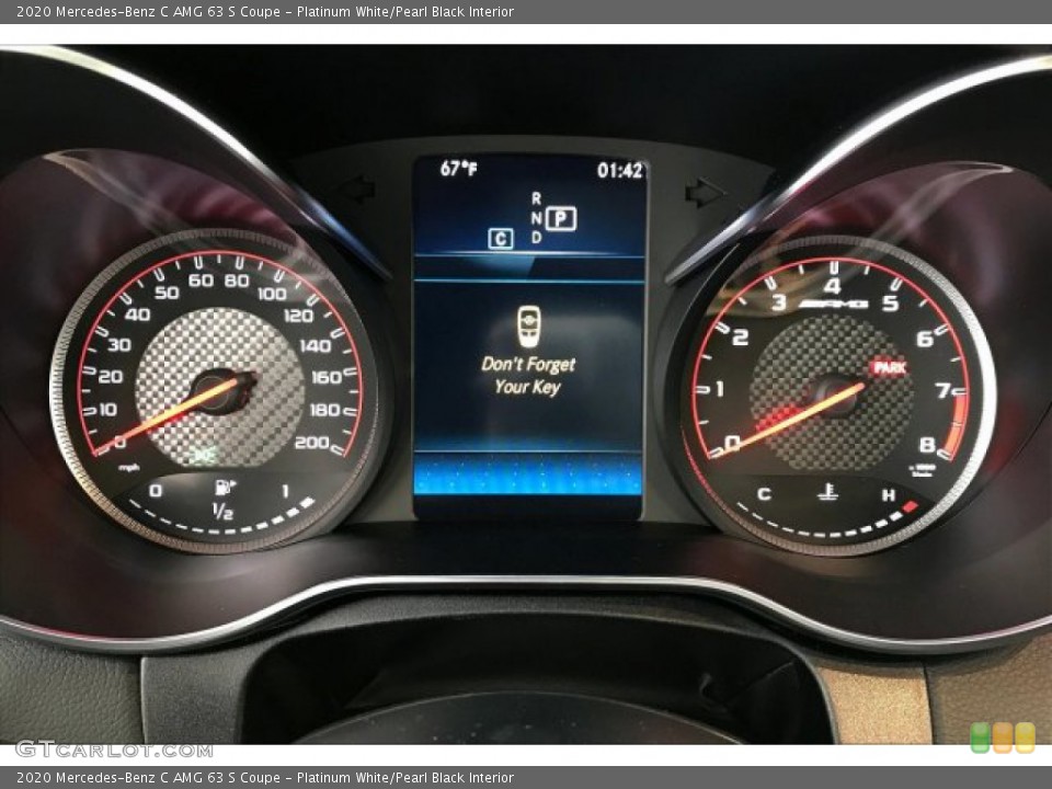 Platinum White/Pearl Black Interior Gauges for the 2020 Mercedes-Benz C AMG 63 S Coupe #136974991