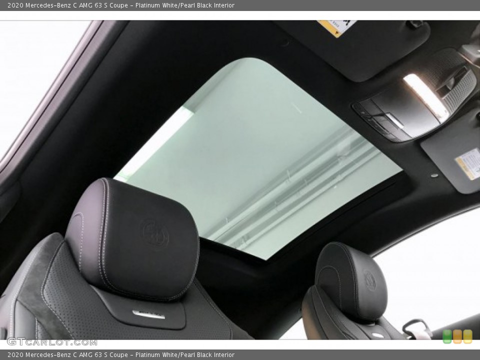 Platinum White/Pearl Black Interior Sunroof for the 2020 Mercedes-Benz C AMG 63 S Coupe #136975201