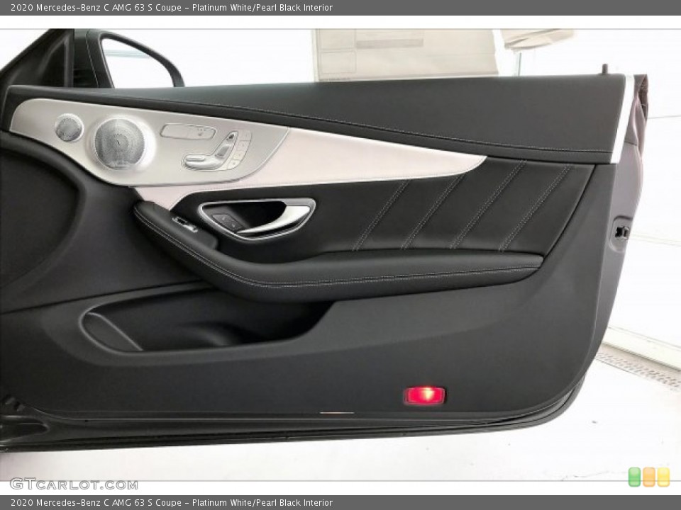 Platinum White/Pearl Black Interior Door Panel for the 2020 Mercedes-Benz C AMG 63 S Coupe #136975222