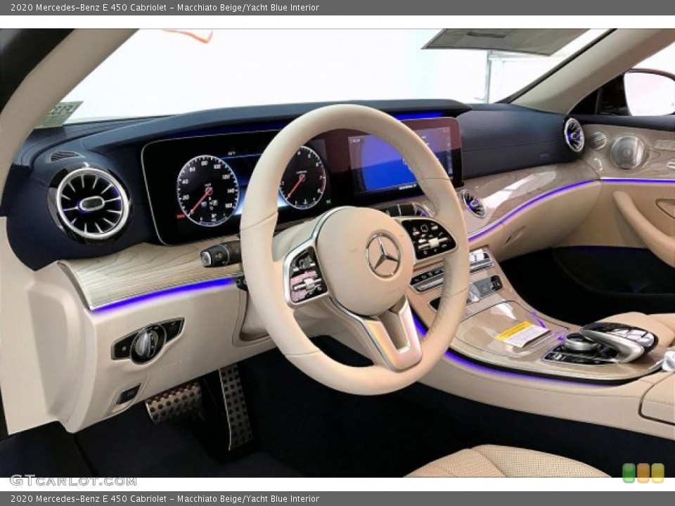 Macchiato Beige/Yacht Blue Interior Dashboard for the 2020 Mercedes-Benz E 450 Cabriolet #136975867