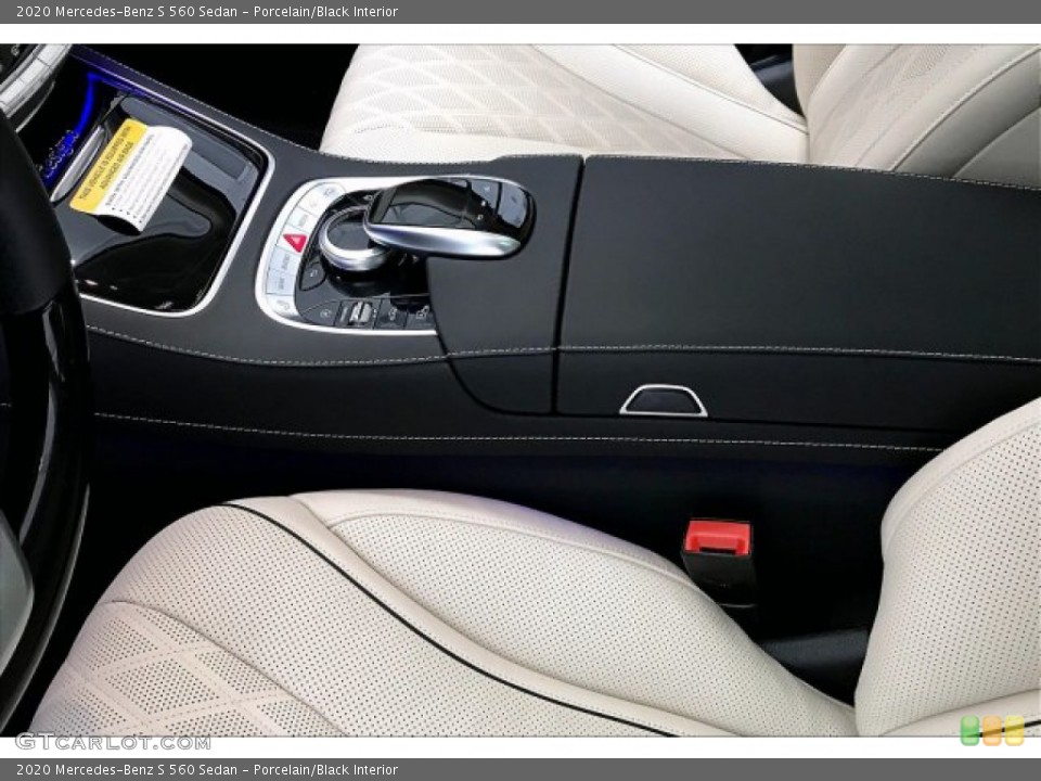 Porcelain/Black Interior Controls for the 2020 Mercedes-Benz S 560 Sedan #136976653