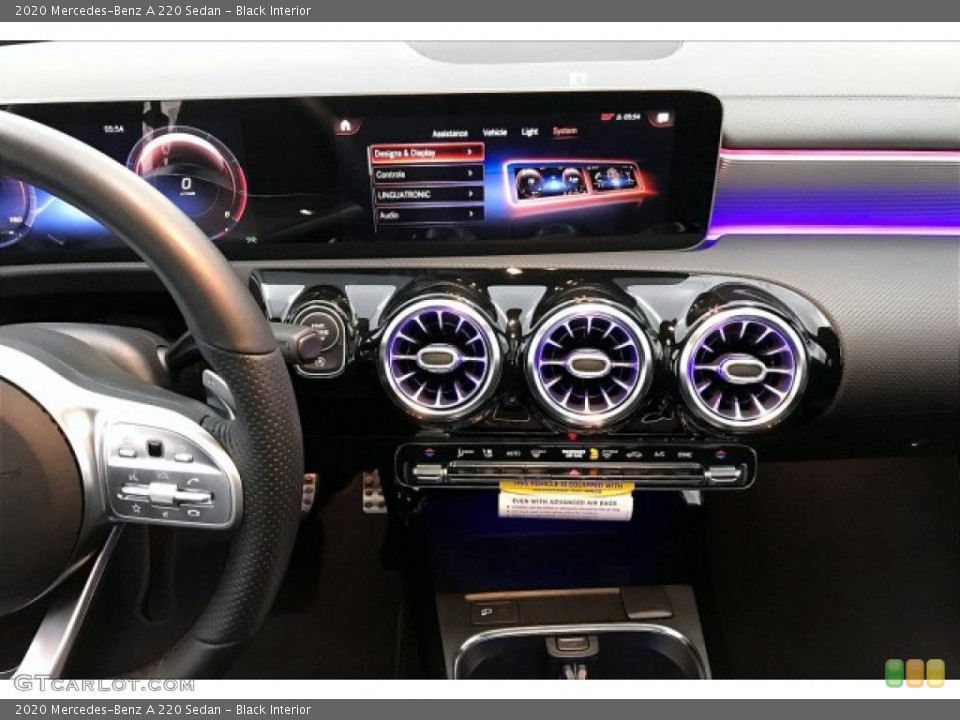 Black Interior Controls for the 2020 Mercedes-Benz A 220 Sedan #136977109