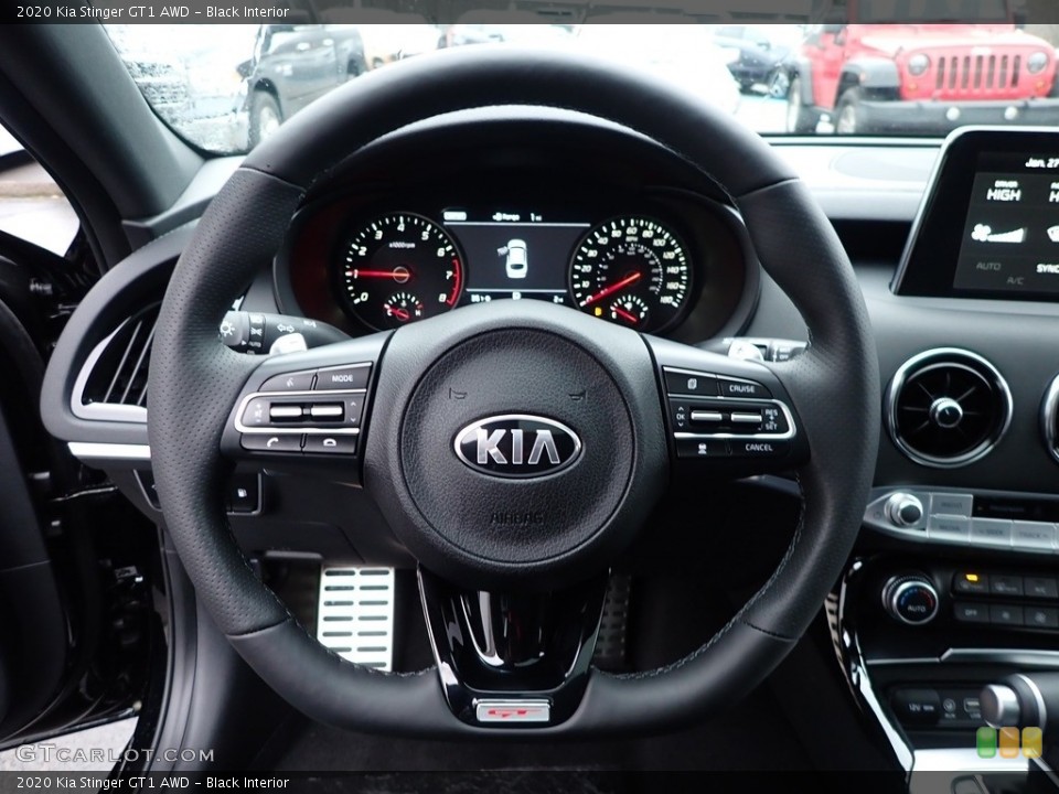 Black Interior Steering Wheel for the 2020 Kia Stinger GT1 AWD #136980954