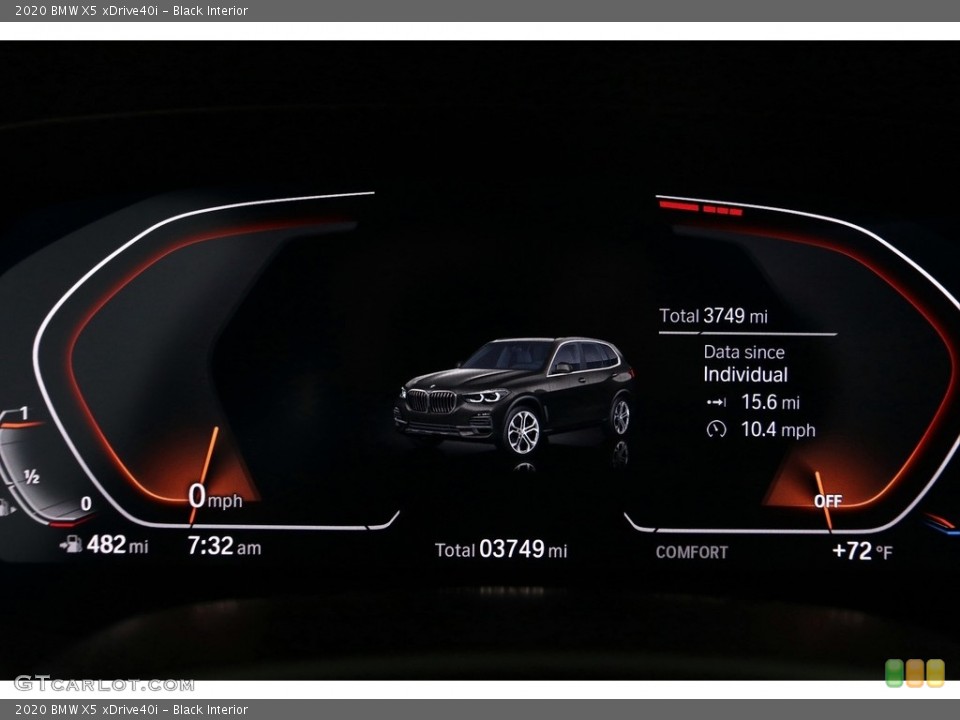Black Interior Gauges for the 2020 BMW X5 xDrive40i #136981822