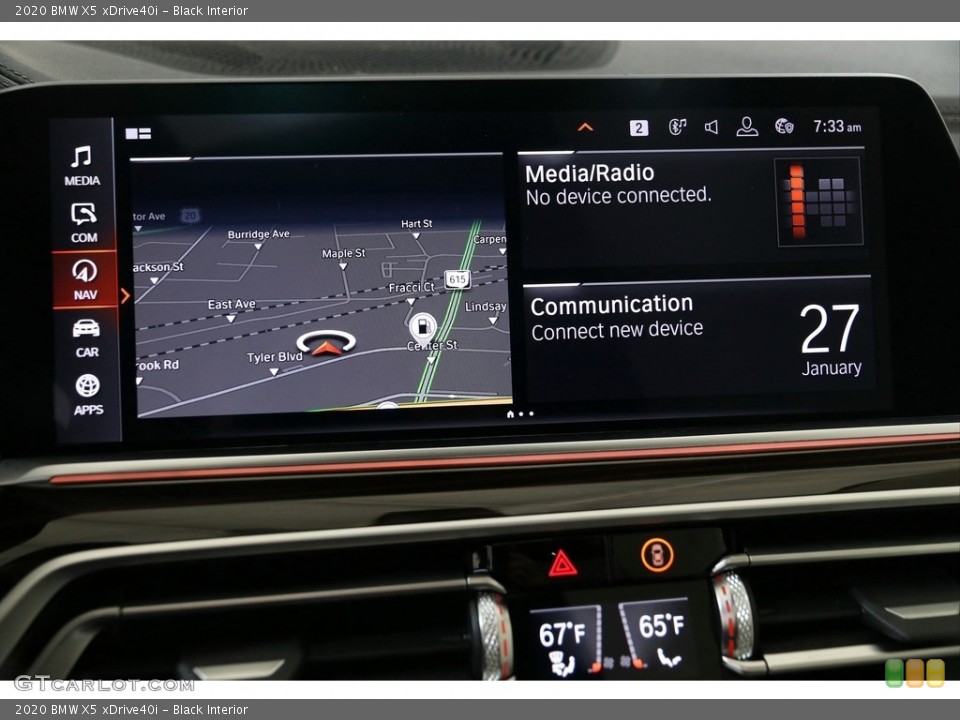 Black Interior Navigation for the 2020 BMW X5 xDrive40i #136981870