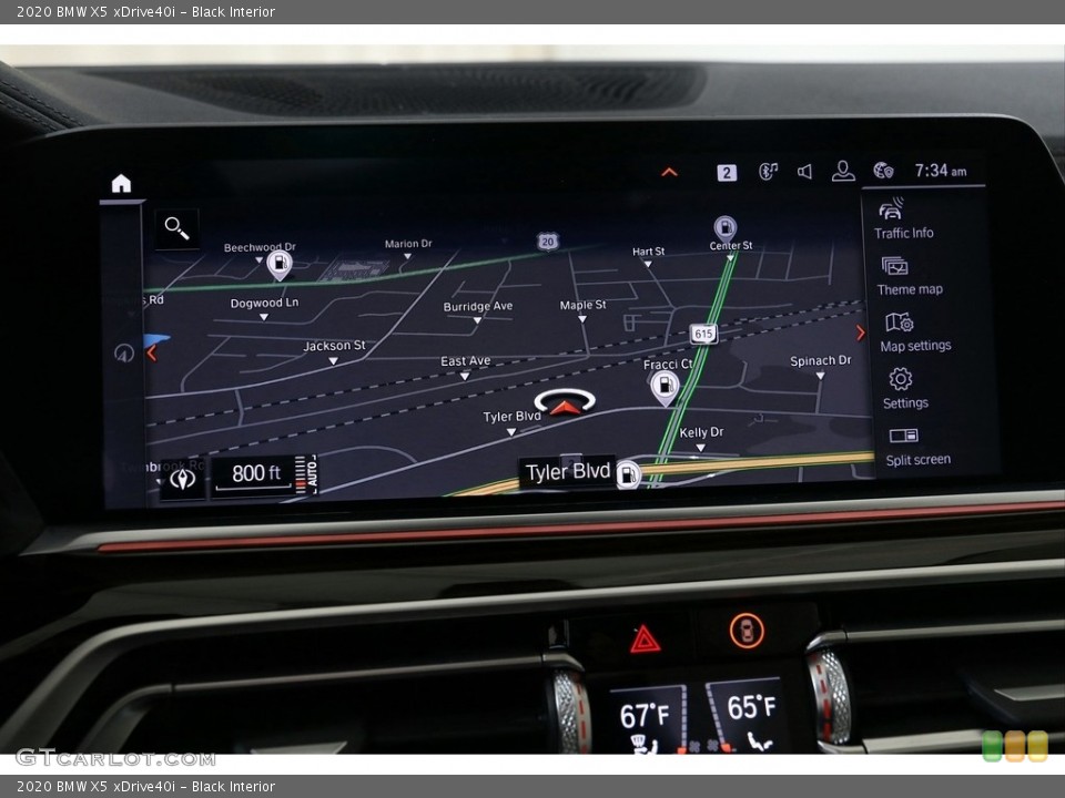 Black Interior Navigation for the 2020 BMW X5 xDrive40i #136981972