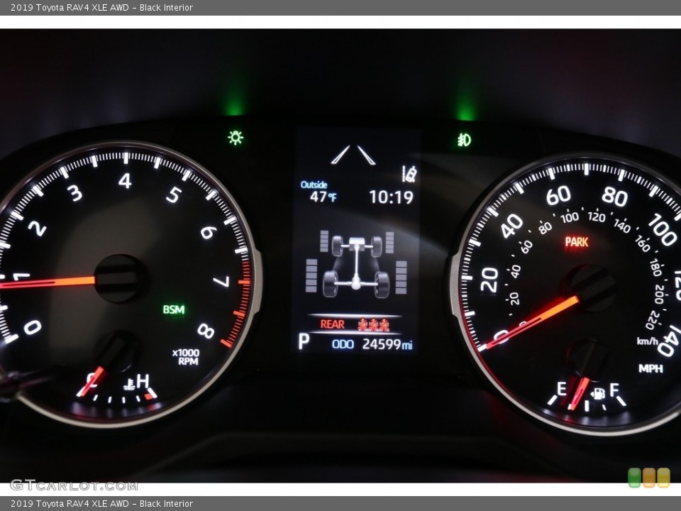Black Interior Gauges for the 2019 Toyota RAV4 XLE AWD #136983547