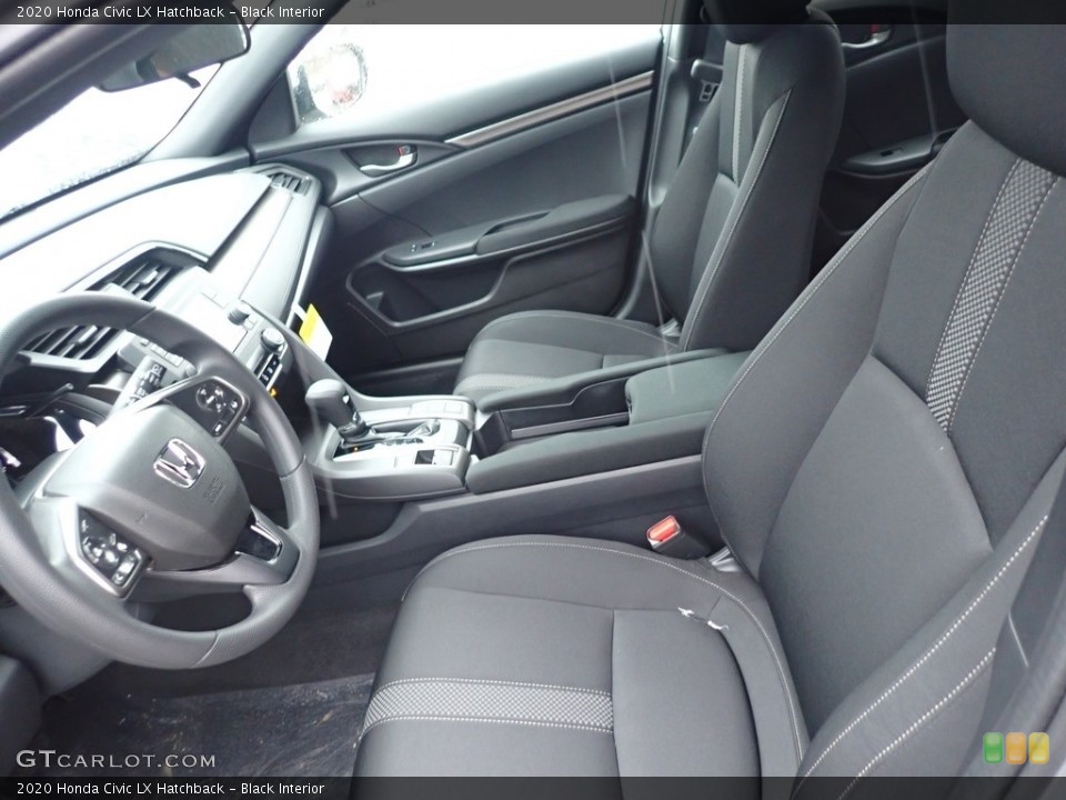 Black Interior Front Seat for the 2020 Honda Civic LX Hatchback #136984546