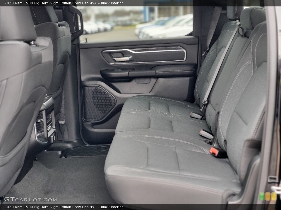 Black Interior Rear Seat for the 2020 Ram 1500 Big Horn Night Edition Crew Cab 4x4 #136994419