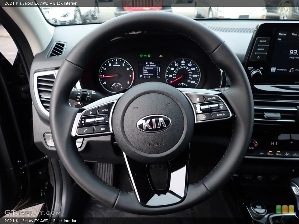 Black Interior Steering Wheel for the 2021 Kia Seltos EX AWD #136994938