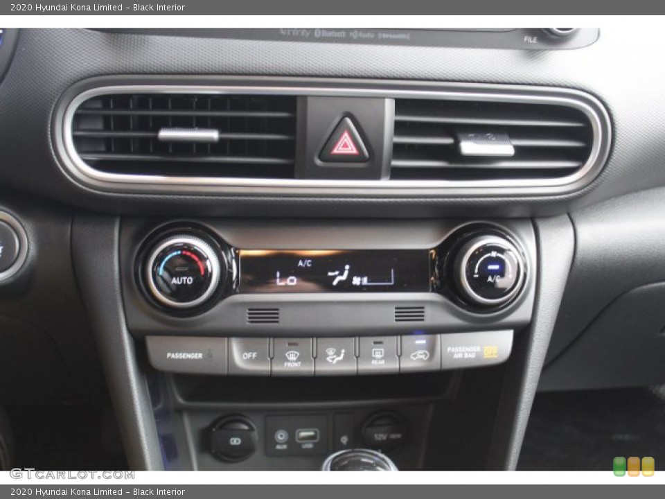 Black Interior Controls for the 2020 Hyundai Kona Limited #136995859