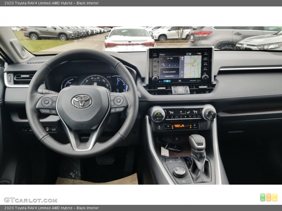 Black Interior Dashboard for the 2020 Toyota RAV4 Limited AWD Hybrid #136997020
