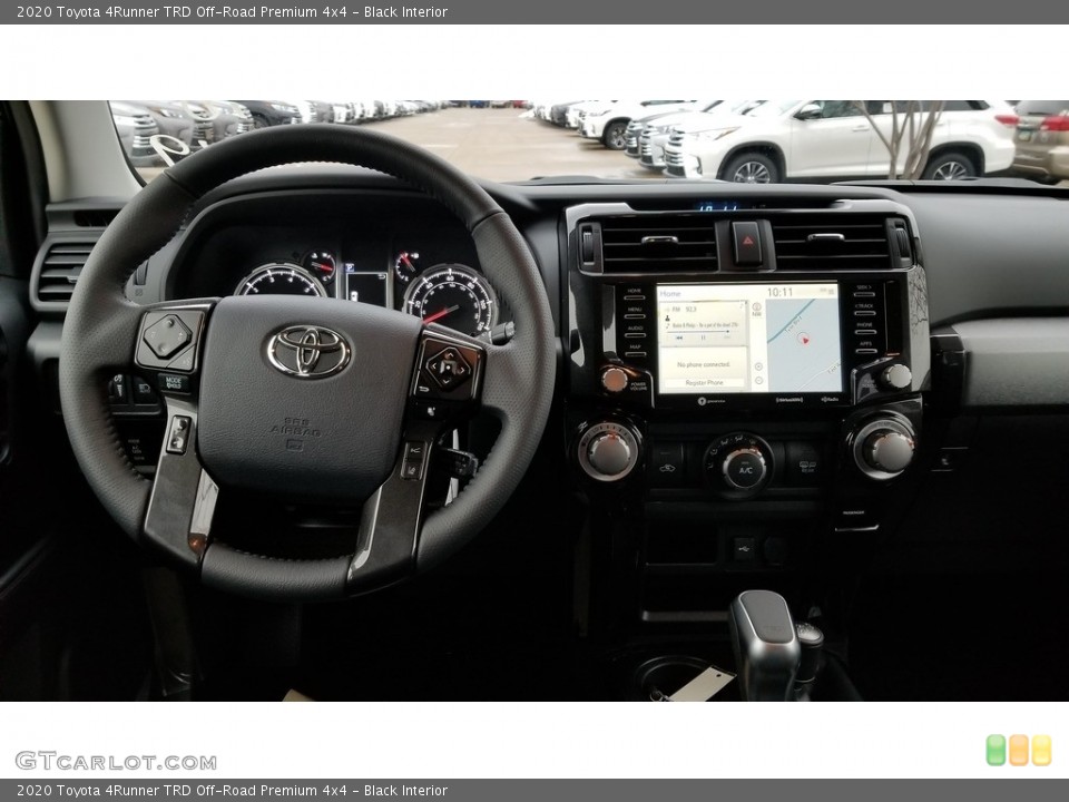 Black Interior Dashboard for the 2020 Toyota 4Runner TRD Off-Road Premium 4x4 #136997674