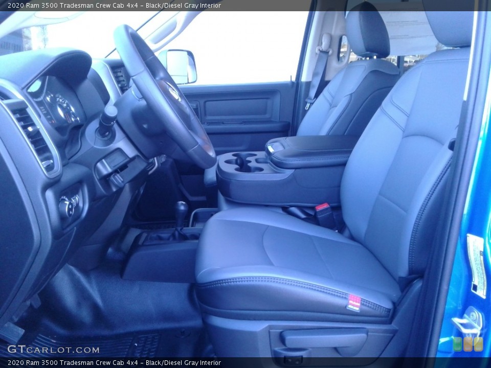 Black/Diesel Gray Interior Front Seat for the 2020 Ram 3500 Tradesman Crew Cab 4x4 #136999066