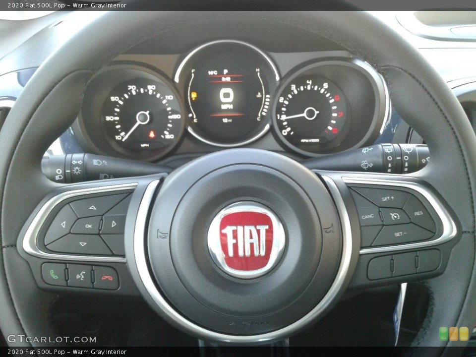 Warm Gray Interior Steering Wheel for the 2020 Fiat 500L Pop #137000026