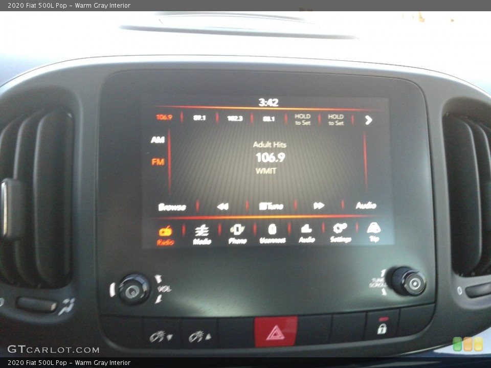 Warm Gray Interior Controls for the 2020 Fiat 500L Pop #137000068