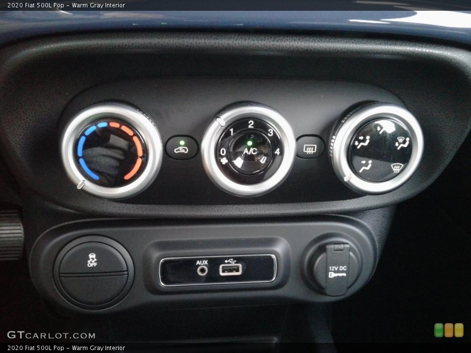 Warm Gray Interior Controls for the 2020 Fiat 500L Pop #137000113