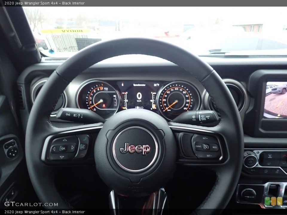 Black Interior Steering Wheel for the 2020 Jeep Wrangler Sport 4x4 #137004004
