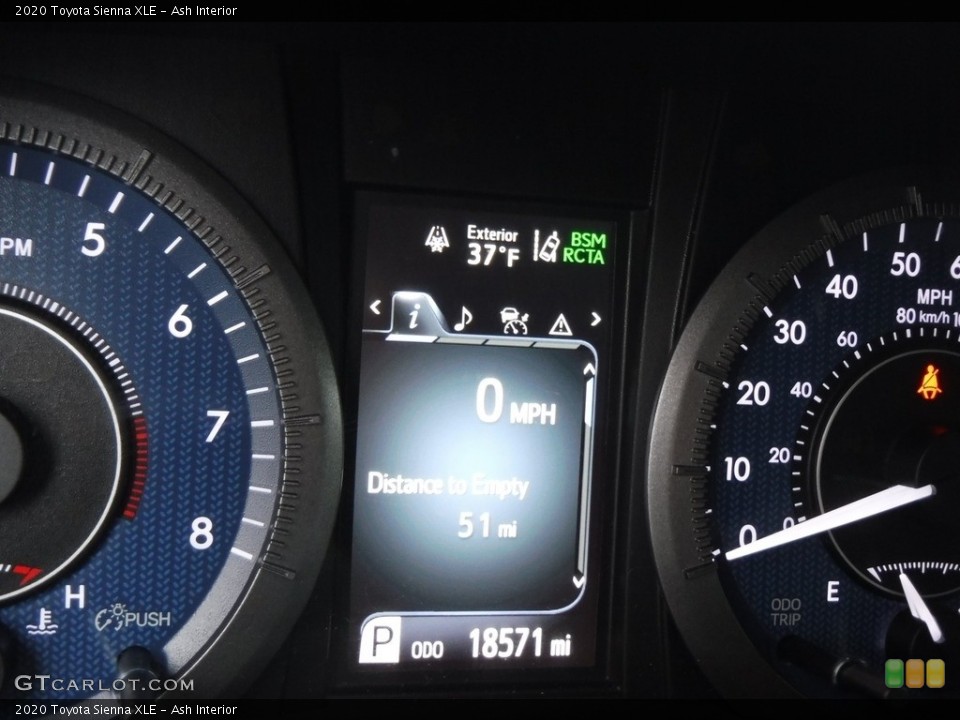 Ash Interior Gauges for the 2020 Toyota Sienna XLE #137004499